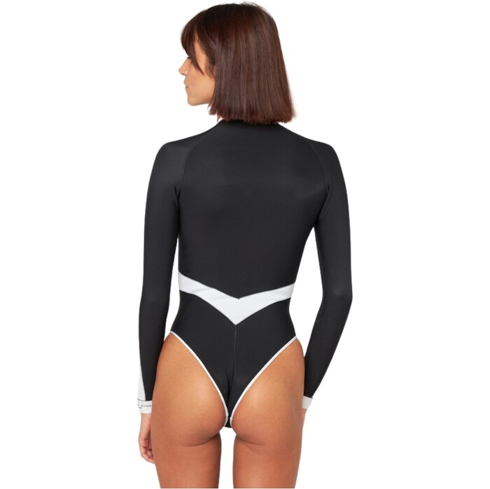 2024 Rip Curl Mujer Rip Curl X Victoria Vergara G-Bomb Front Zip 2mm Traje De Primavera Neopreno 13EWSP - Black / White